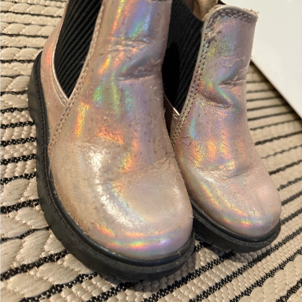 Holographic Kids Ankle Boots - Picture 2 of 3